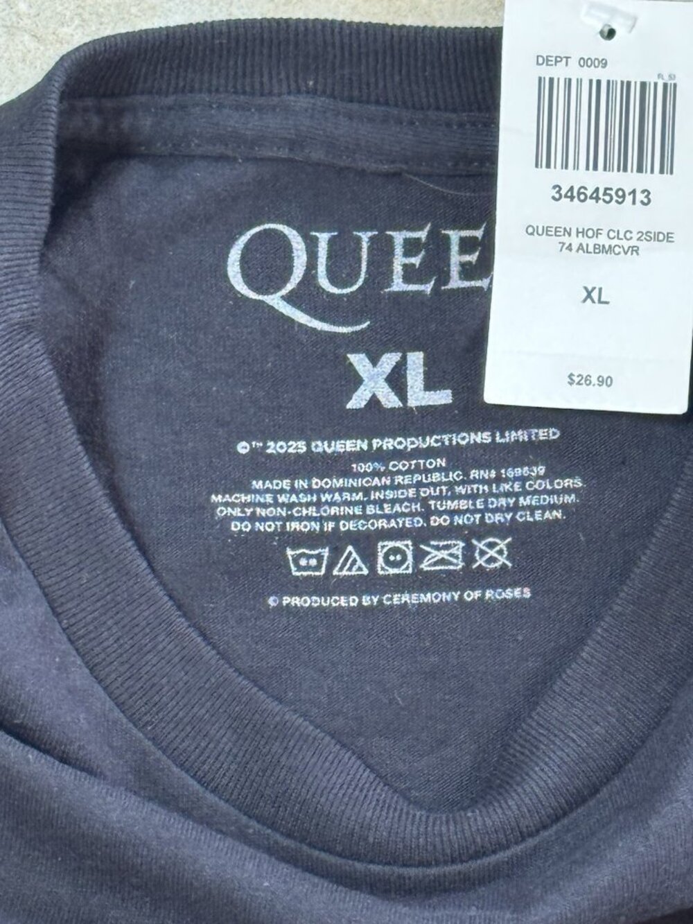 Queen II Tracklist T-Shirt 2-Sided X-LARGE New With Tags - Picture 8 of 8